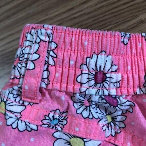 Girls Pink Daisy Print Shorts 3T By Garanimals - Picture 6 of 6